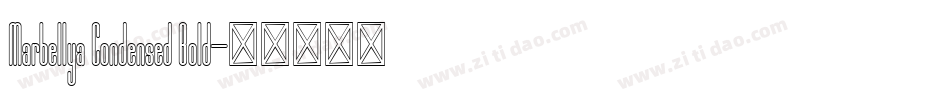 Marbellya Condensed Bold字体转换